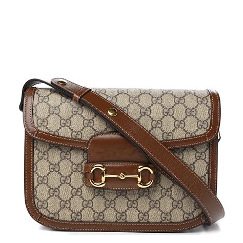 gucci gg brown bag|brown vintage Gucci shoulder bag.